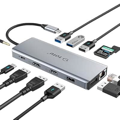 USB C HUB, Upgraded TOTU 13 in 1 Type C Hub Dongle India | Ubuy
