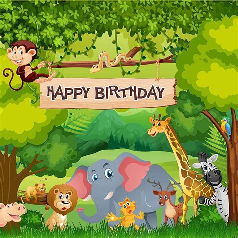 Buy SGPS Personalized Jungle Safari Theme Birthday Party Background ...
