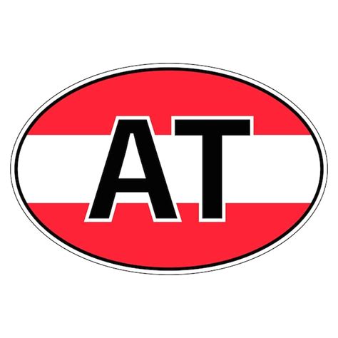 Sticker on car flag austria | Premium Vector