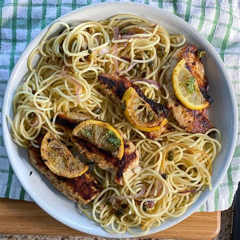 Sous Vide Lemon Chicken Breasts Over Pasta | Sip Bite Go