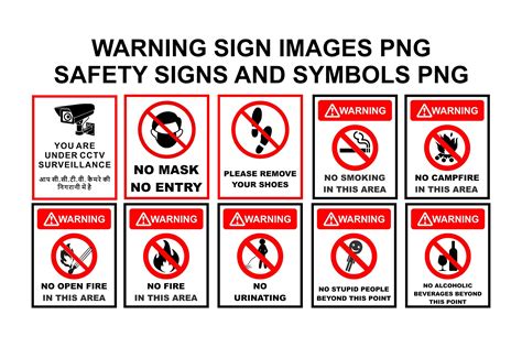 Warning Sign Images PNG | Safety Signs and Symbols PNG