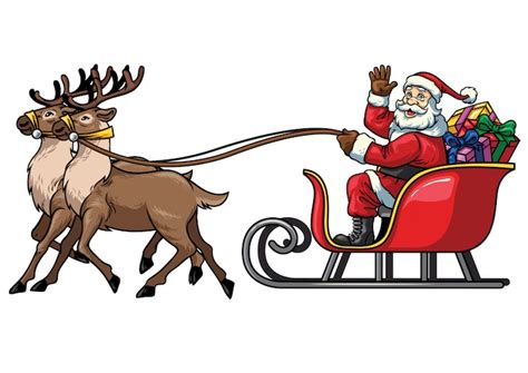 Immagini di Babbo natale con renne disegno - Download gratuiti su Freepik