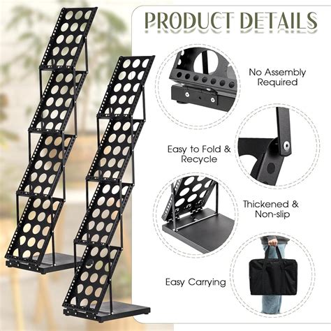 Tatuo 4 Pieces Foldable Magazine Rack Metal Catalog India | Ubuy