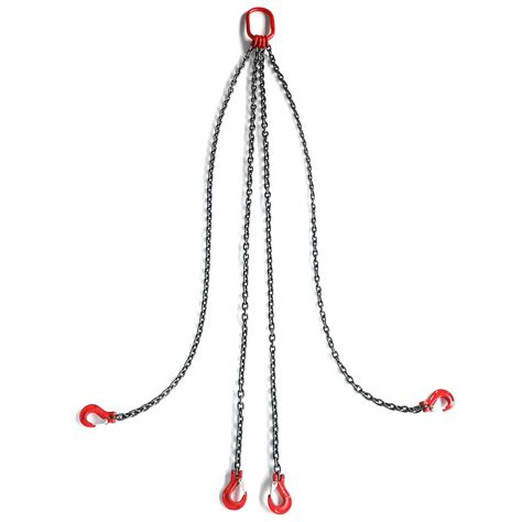 Pindex 1/4 Inch X 5 Ft Chain Slings for Lifting, G80 Alloy Steel ...