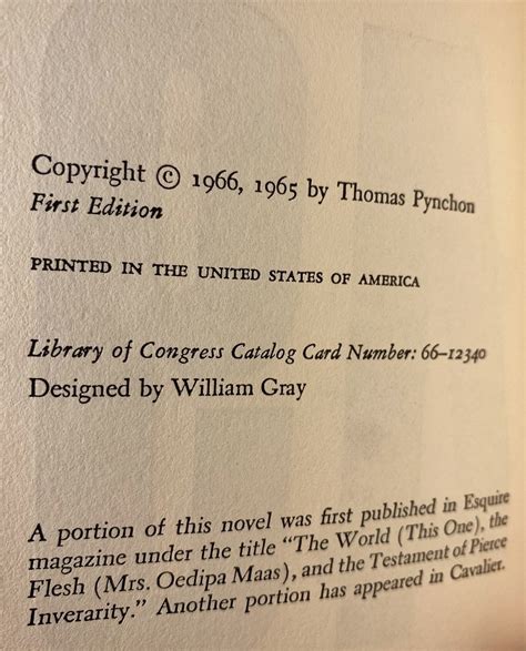 The Crying Lot of 49 First Edition by Thomas Pynchon – Ageless Literature