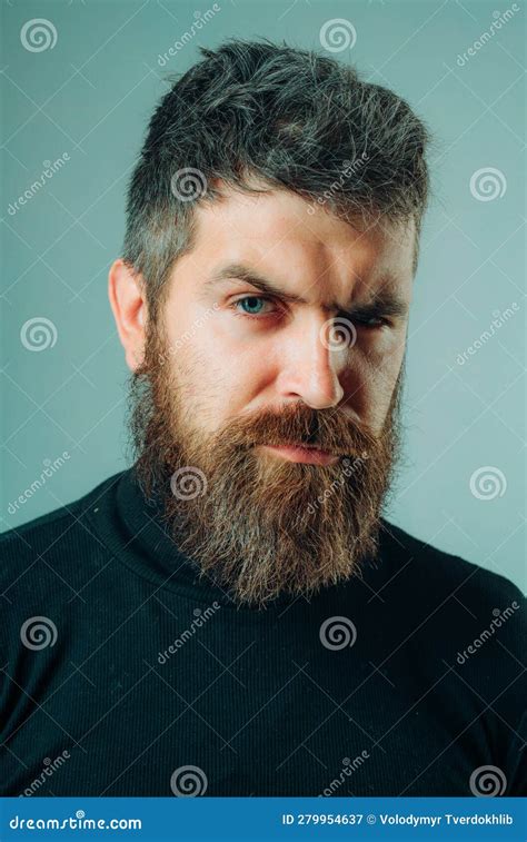 Handsome Bearded Man. Brutal Hipster Boy. Confident Concept. Urban ...