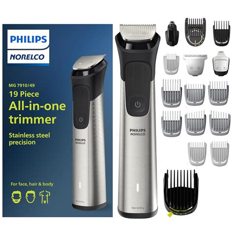 Norelco Philips Multigroom Series 7000, Mens Grooming Kit With Trimmer ...