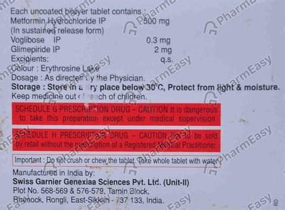 Voglow 0.3 Gm 2mg Strip Of 10 Tablets: Uses, Side Effects, Price ...