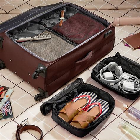 Amazon Brand - Solimo 4 Piece Packing Travel Organizer Cubes Set - 2 ...