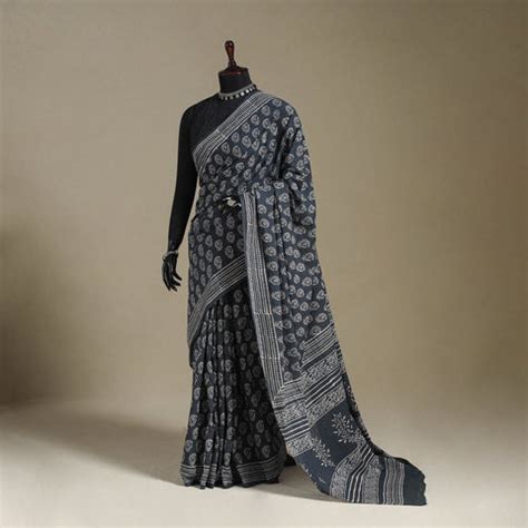 Sanganeri Print Sarees - Buy Sanganeri Block Print Sarees Online | iTokri