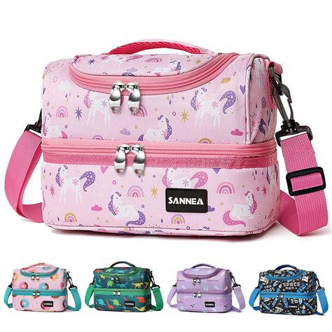 Nasjac Lunch Bag for Kids,Thermal Insulated Tiffin Bags for Kids Two ...