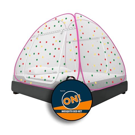 KOLAR Supreme On Double Bed Mosquito Net, King-Size (6.5 Feet x 6.5 ...