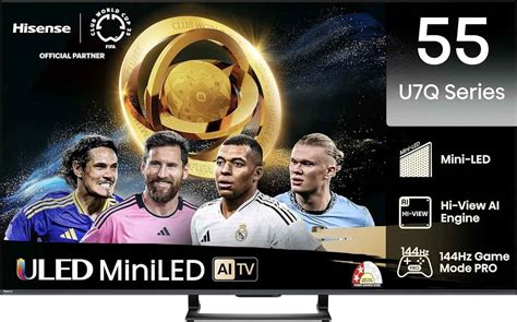 Hisense U7Q 55 inch Ultra HD 4K Smart Mini LED TV (55U7Q) Price in ...
