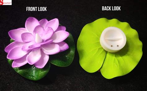 SATYAM KRAFT 4 Pcs Floating Lotus Diyas for Water | Multicolor LED ...