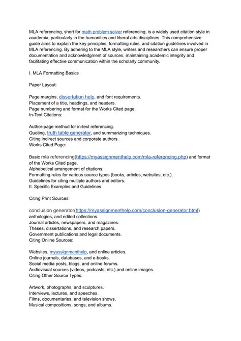 PPT - Understanding MLA Referencing: A Comprehensive Guide PowerPoint ...