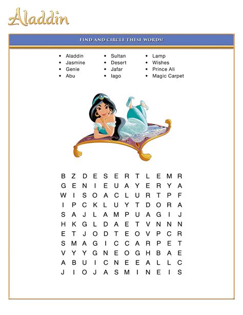 Easy Disney Word Searches | Activity Shelter