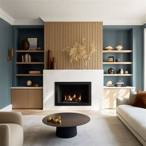 Open shelves | Fireplace accent walls, Living room decor fireplace ...