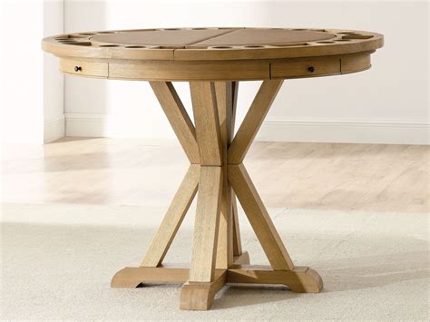 Rylie 48-inch Round Counter Dining Table with 4 Drawers and Folding ...