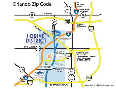 Orlando Zip Code Map | Map of Zip Codes in Orlando