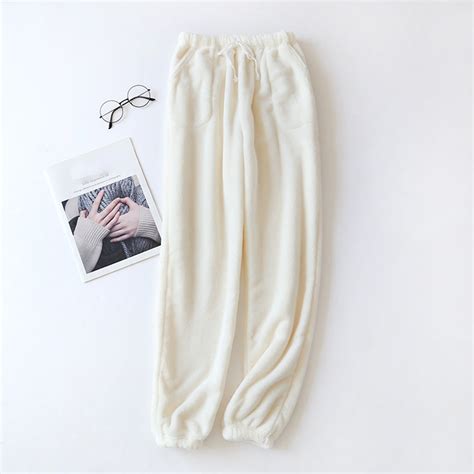 GXIPO Plush Fuzzy Pajama Pants Men Women Fleece Cozy Flannel Pajama ...