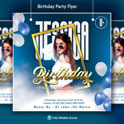Birthday Party Flyers Templates