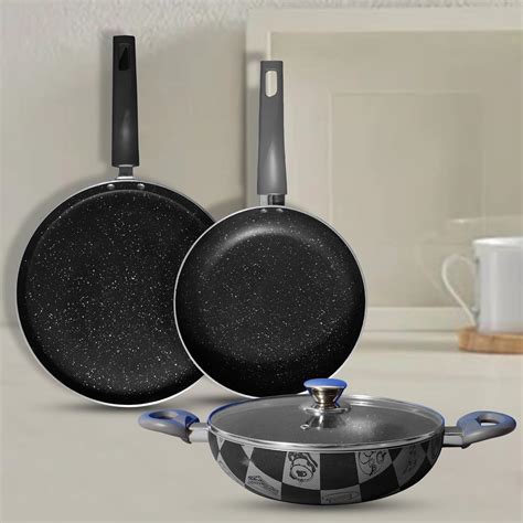 Buy Bombay Kookware - Non Stick Fry Pan, Kadhai & Dosa Tawa Bakelite ...