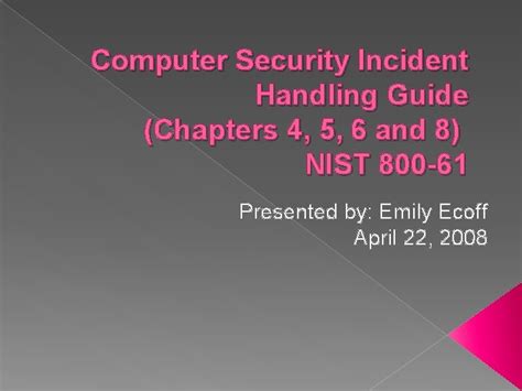Image result for Computer Security Incident Handling Guide