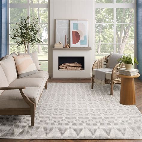 Nourison Home Casual 9 x 12 (ft) Polypropylene Ivory Rectangular Indoor ...