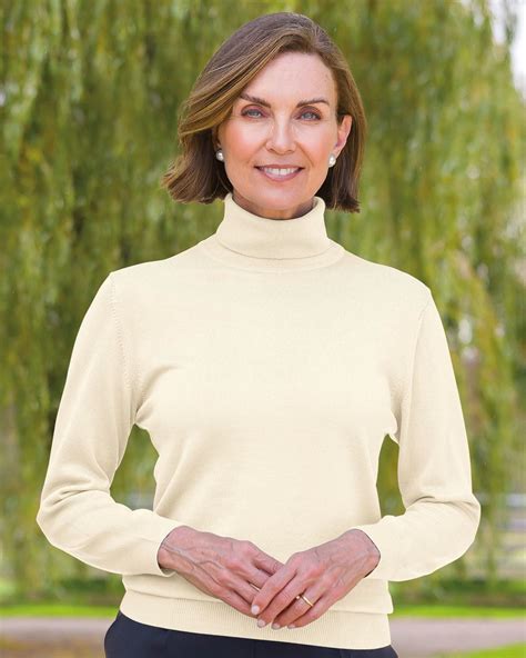Ladies Merino Wool Roll Neck Sweater | Country Collection