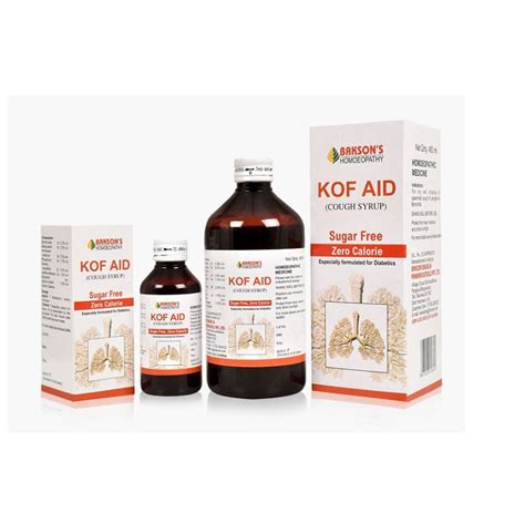 Bakson Kof Aid Plus Sugar Free Cough Syrup, Spongia, Justicia 15% Off ...