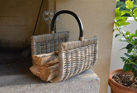 Cesta Per Legna Relaxdays Cesta Portalegna In Similpelle, Borsa - 2