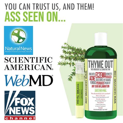 Thyme Out Natural Skin Treatment for Eczema Relief, Psoriasis, Acne ...