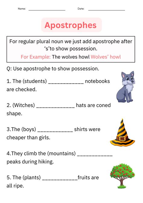 Apostrophe Worksheet For Grade 2