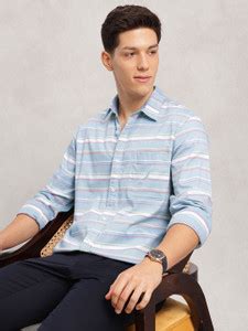 NAUTICA Men Striped Casual Blue Shirt - Buy NAUTICA Men Striped Casual ...