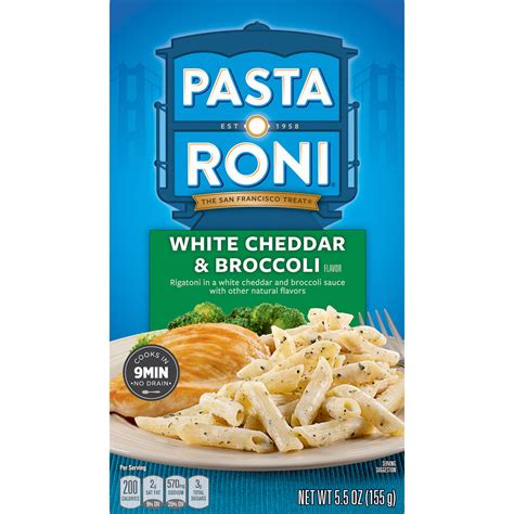 Pasta Roni White Cheddar & Broccoli Flavor Pasta Mix, 5.5 oz Box ...