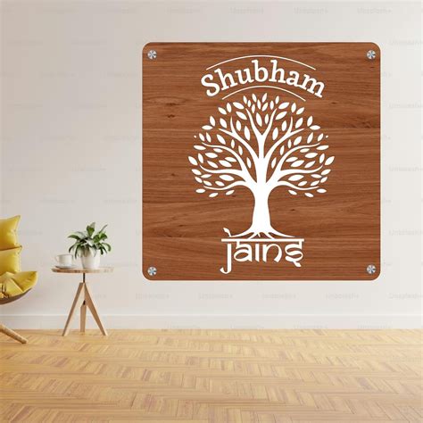 Webelkart Premium Wooden Customised Name Plate For Home Decor - 12 x 1 ...