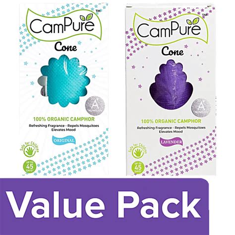 Buy Campure Air Freshener Cone - Original + Lavender & Camphor, Each of ...