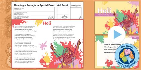 'Holi' | Holi Festival Poem | Rhyming Poem | Twinkl