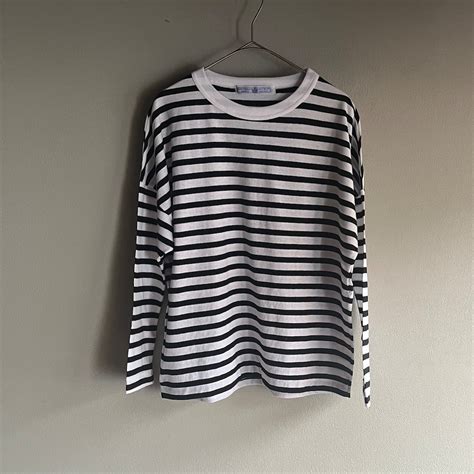 R&D.M.Co-/OLDMAN'S TAILOR Gauze Border Drop Shoulder Shirt／ガーゼ ボーダー ...