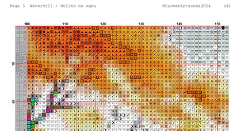 MOLINO DE AGUA. Grafico para punto de cruz en PDF, - Artesanum