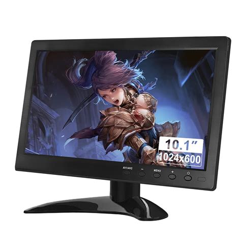Pisichen 10.1 Inch HD 1024x600 Small Monitor, IPS Home Security ...