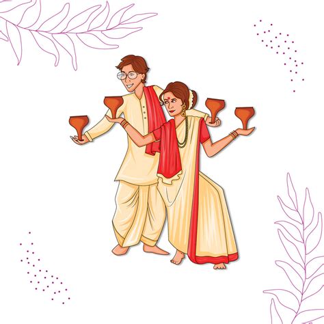 Bengali Couple Fridge Magnet | Cute Cultural Couple Gift – Bhai Please ...