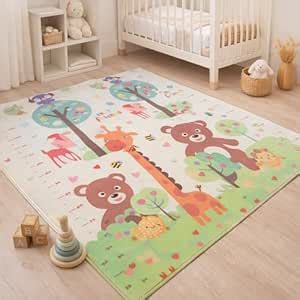 EASY HOME Reversible Baby Play Mat, Extra Large Babies Folding Mat ...