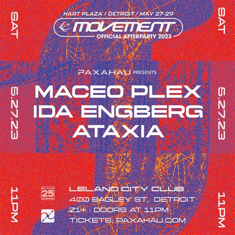 Buy Tickets to Maceo Plex and Ida Engberg - Official Movement ...