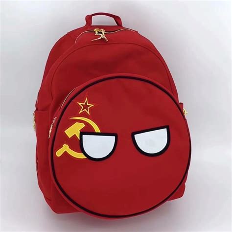 Polandball Soviet CCCP Ball School Backpack India | Ubuy