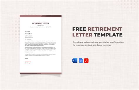 Editable Retirement Templates in Word to Download