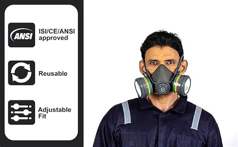 VENUS - V-800 - Half Face Reusable Respirator Mask with V-7800 ABEK1 ...