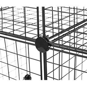 amazon basics Metallic Powder Coated 4 Cube Wire Storage Shelves (Black ...