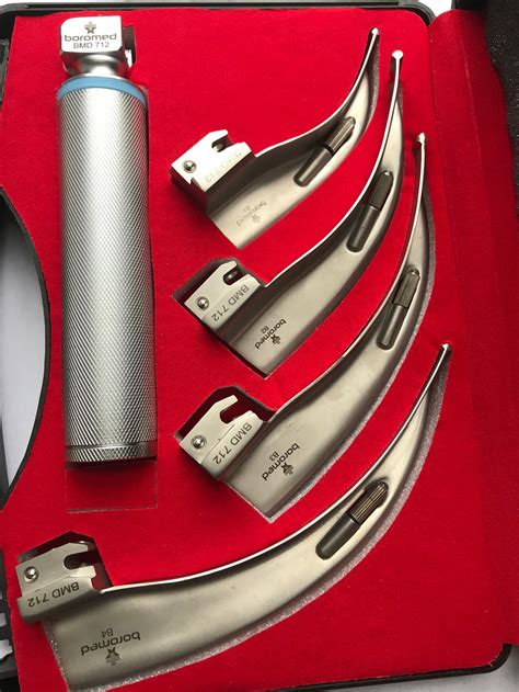Buy BOROMED Conventional Laryngoscope Set 4 Macintosh Blades, Airway ...