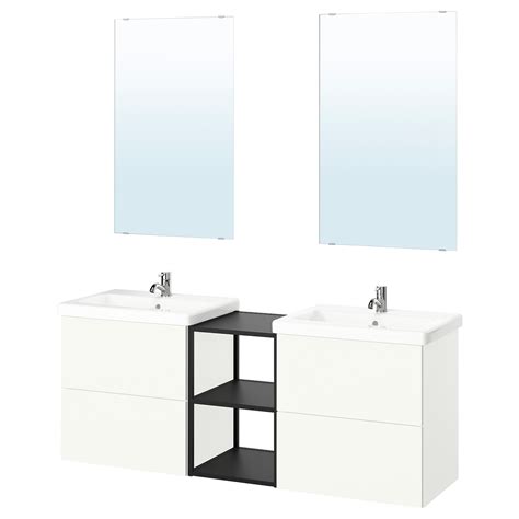 ENHET bathroom, anthracite/white, 164x43x65 cm (645/8x167/8x255/8") - IKEA